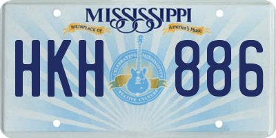 MS license plate HKH886