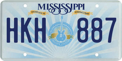 MS license plate HKH887