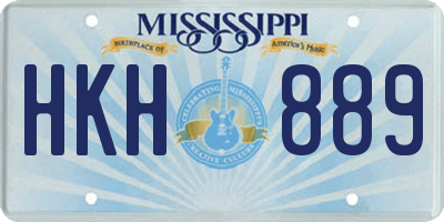 MS license plate HKH889