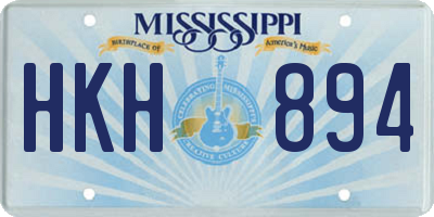 MS license plate HKH894