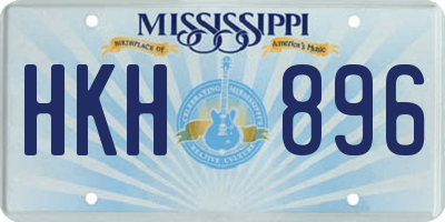 MS license plate HKH896