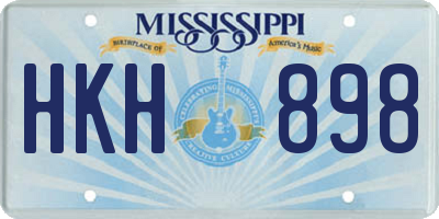 MS license plate HKH898