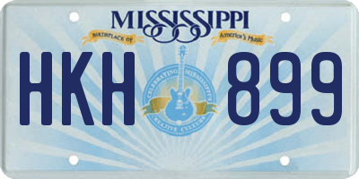MS license plate HKH899
