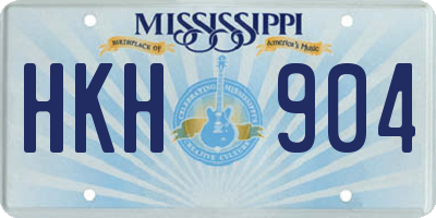 MS license plate HKH904