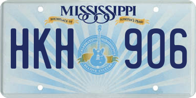 MS license plate HKH906