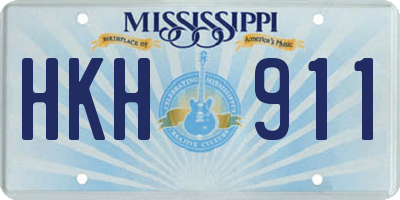 MS license plate HKH911