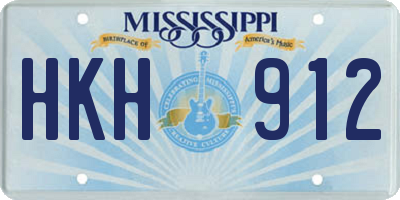 MS license plate HKH912