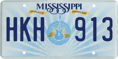 MS license plate HKH913