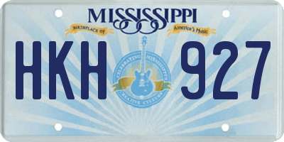 MS license plate HKH927