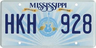 MS license plate HKH928