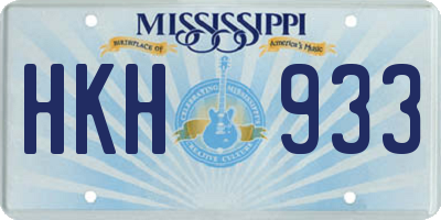MS license plate HKH933