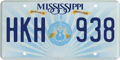 MS license plate HKH938