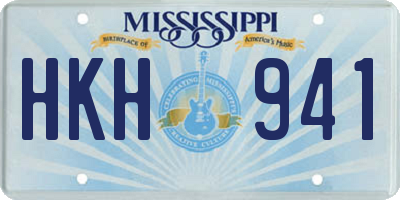 MS license plate HKH941