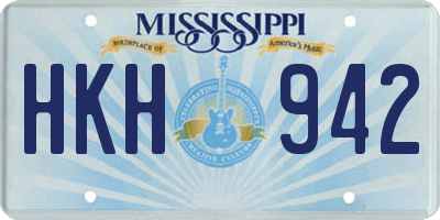 MS license plate HKH942
