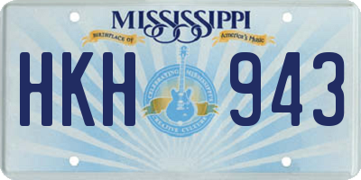 MS license plate HKH943