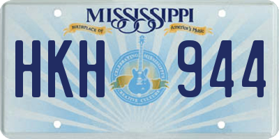 MS license plate HKH944