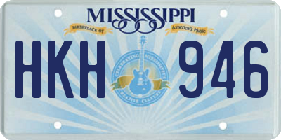 MS license plate HKH946