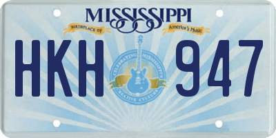 MS license plate HKH947