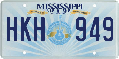 MS license plate HKH949