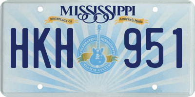 MS license plate HKH951