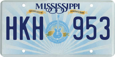 MS license plate HKH953