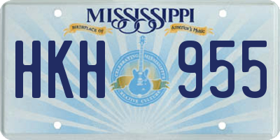 MS license plate HKH955