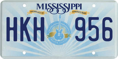 MS license plate HKH956