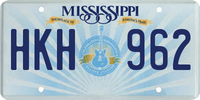 MS license plate HKH962