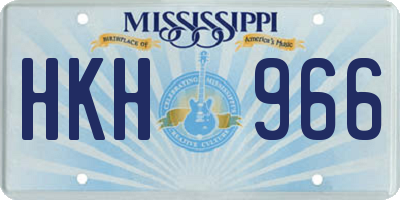 MS license plate HKH966