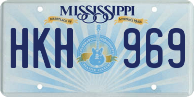 MS license plate HKH969