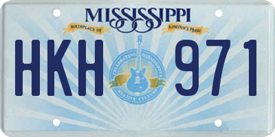 MS license plate HKH971