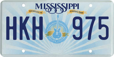 MS license plate HKH975