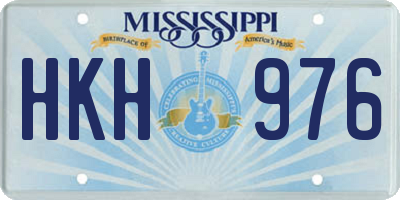 MS license plate HKH976