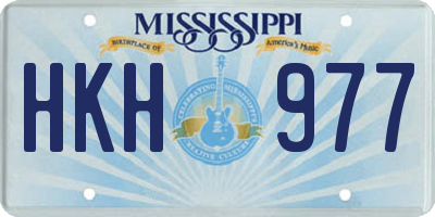 MS license plate HKH977