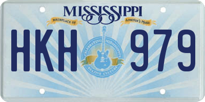 MS license plate HKH979