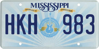 MS license plate HKH983