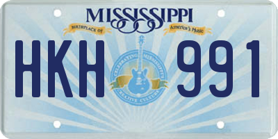 MS license plate HKH991