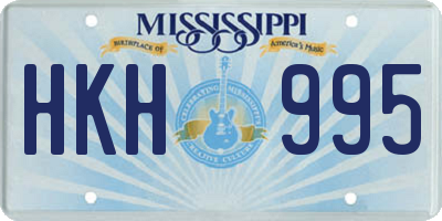 MS license plate HKH995