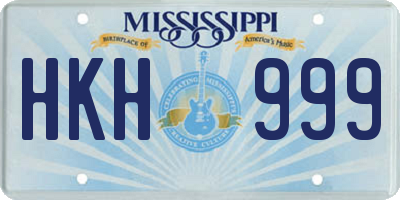MS license plate HKH999
