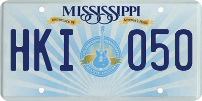 MS license plate HKI050