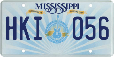 MS license plate HKI056