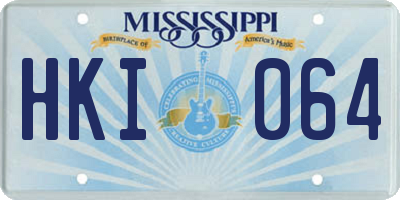 MS license plate HKI064