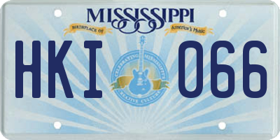 MS license plate HKI066
