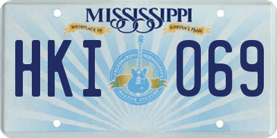 MS license plate HKI069