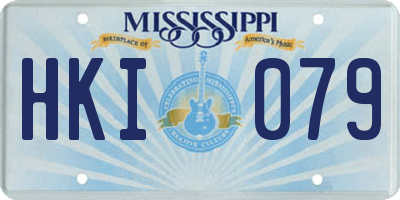 MS license plate HKI079