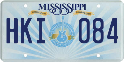 MS license plate HKI084