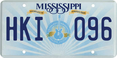 MS license plate HKI096