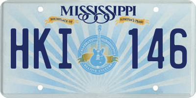 MS license plate HKI146