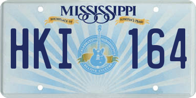 MS license plate HKI164