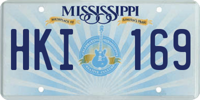 MS license plate HKI169